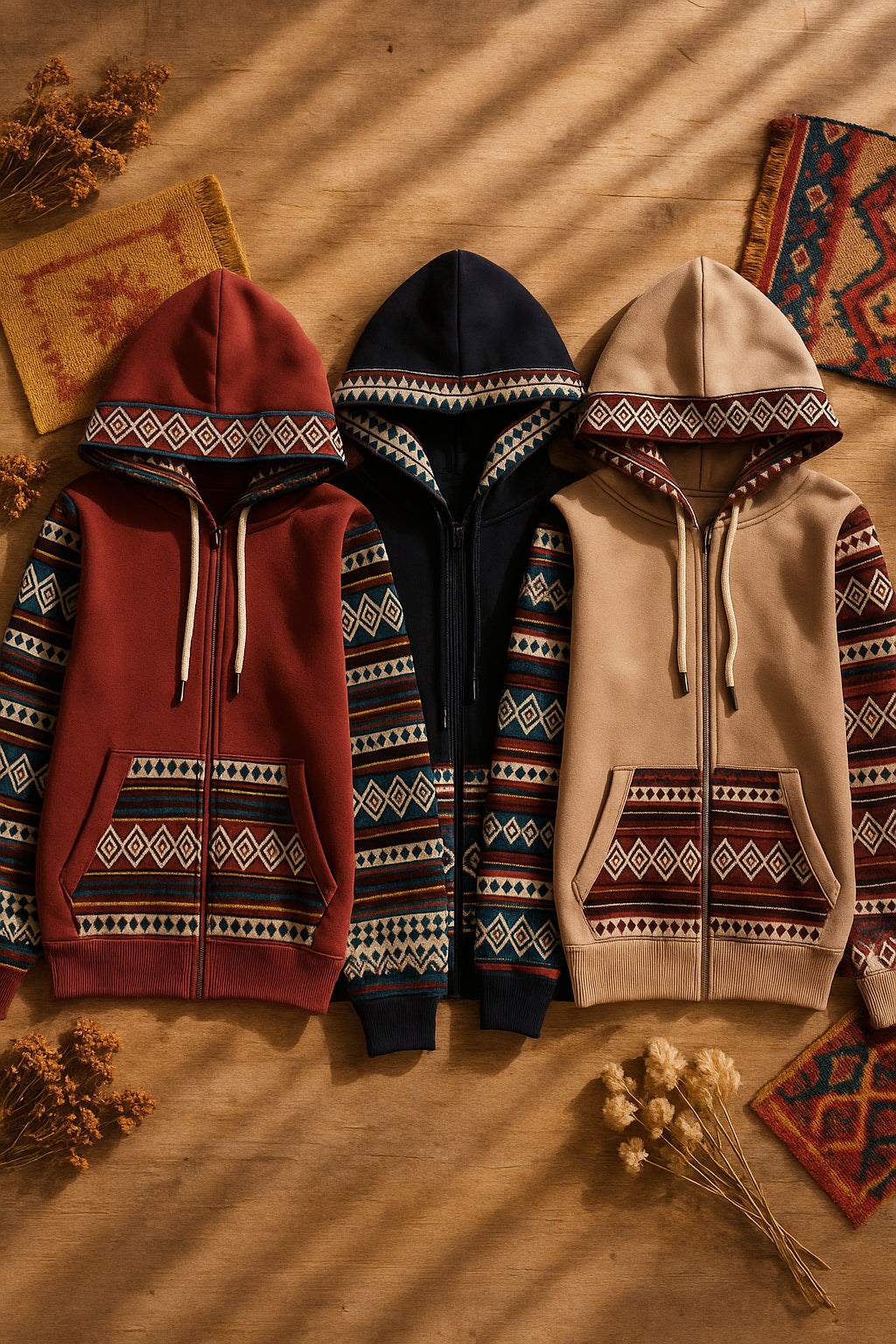 Zipper Hoodies - Culture You Can Wear—Colorful Native Ecuadorian Zipper Hoodies